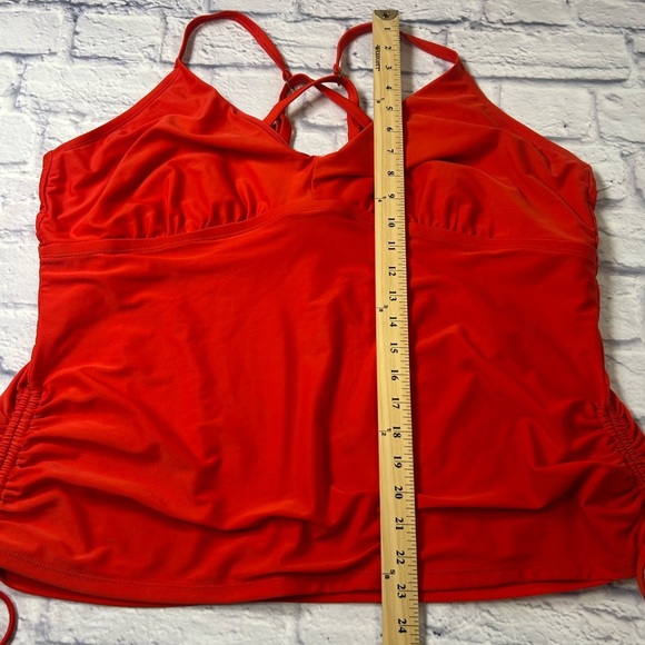 Time and Tru Women's Orange Swim Top. Tankini. Size 2X - Picture 3 of 7